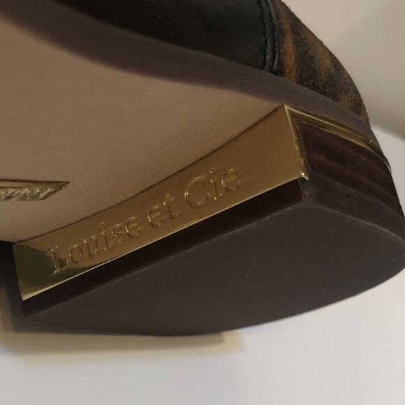 Louise et Cie Women’s Black Leopard Smooth Calf Booties‎ Size 8.5 - Picture 7 of 9